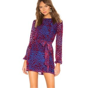Revolve X House of Harlow Shawna Velvet Cobalt Dress